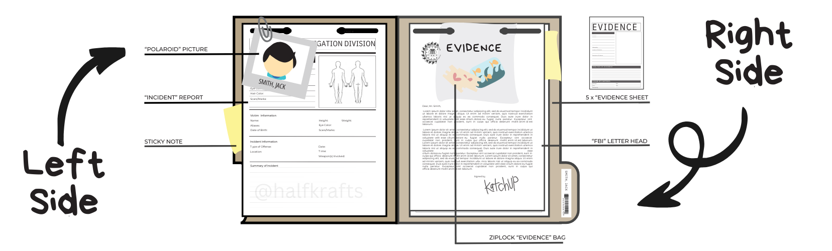 Detective Case File Card | Digital Download Available